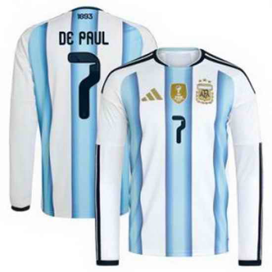 Men 7 Rodrigo De Paul Argentina National Team World Cup  2